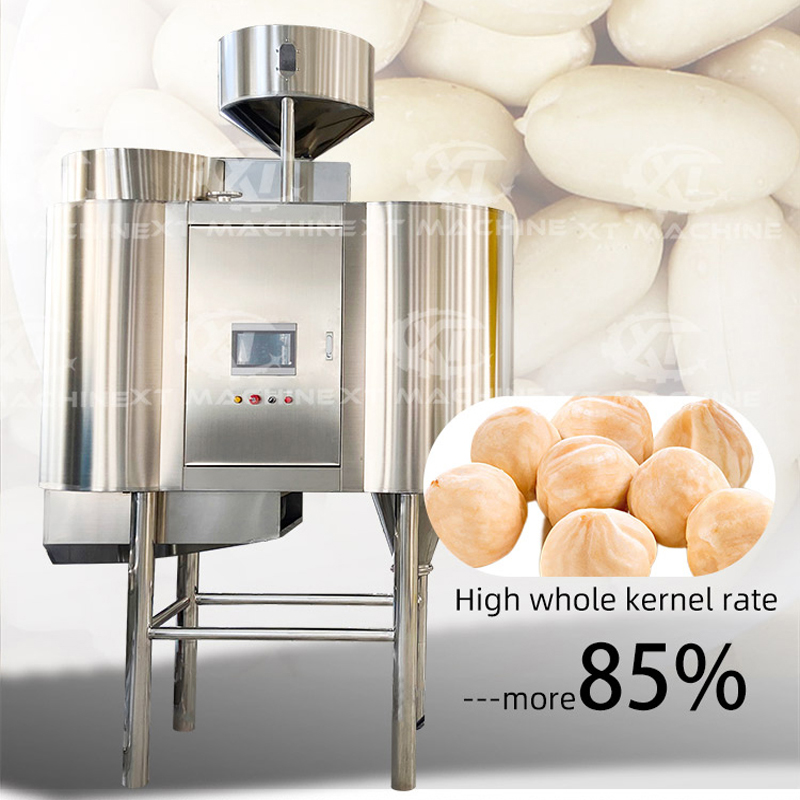 Customizable 500kg/h Stainless Steel 304 PLC Controlled Air Peanut Blanching & Pistachio Peeling Machine
