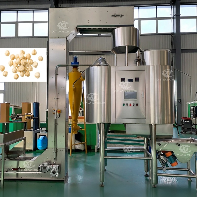 New PLC Controlled Stainless Steel Peanut Air Blanching Machine Hazelnut Peeling Machine for Nut Processing Plants