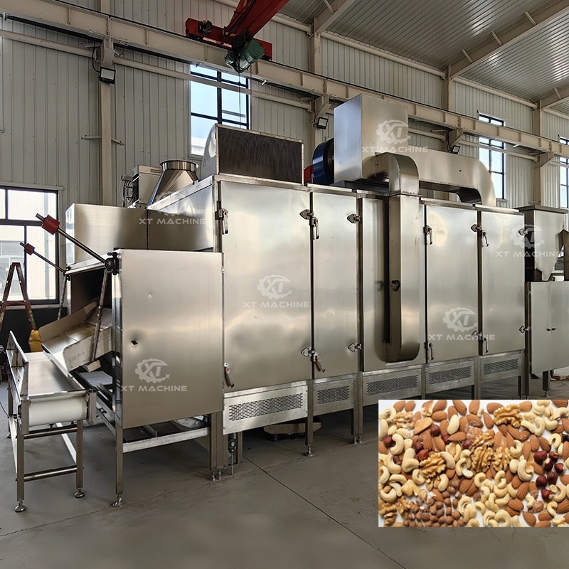 Continuous Belt Type Peanut Coffee Bean Cashew Nut Roaster for Nut Processing Plants