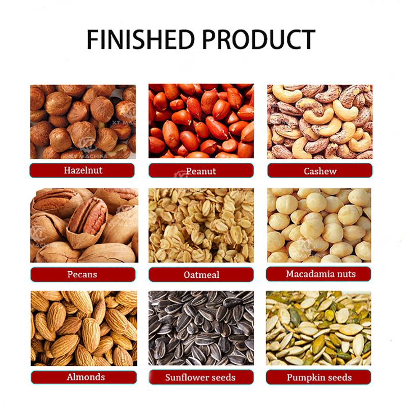 Large Capacity Continuous Belt Type Peanut Pistachio Roaster Baked Salted Almond