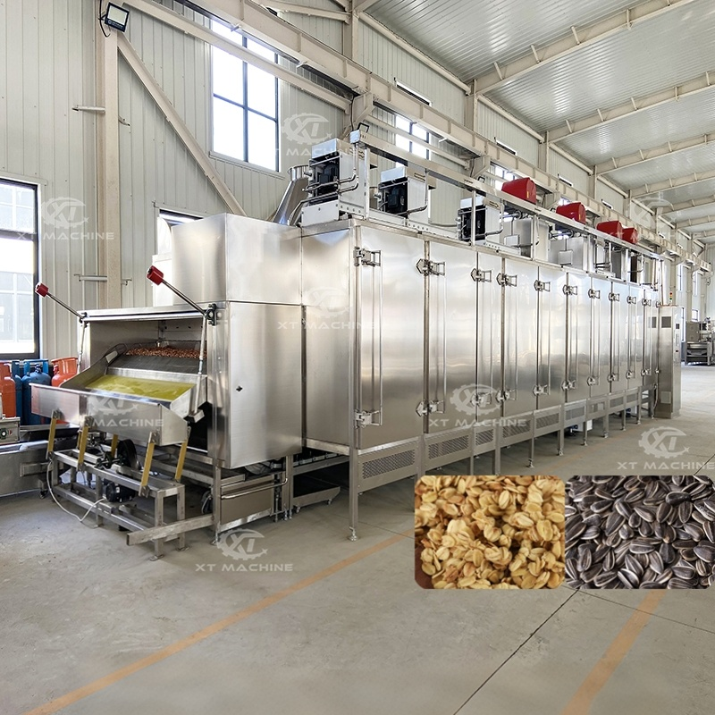 Powerful Cooling Energy-Saving Continuous Sunflower Seeds Roaster Cashew Nut Roaster