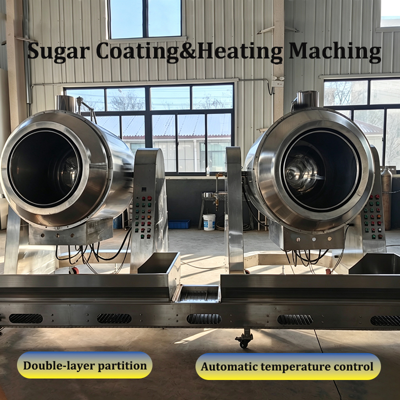 Commercial Use Sugar Coating and Heating Machine SS304 Drum Roasting Machine