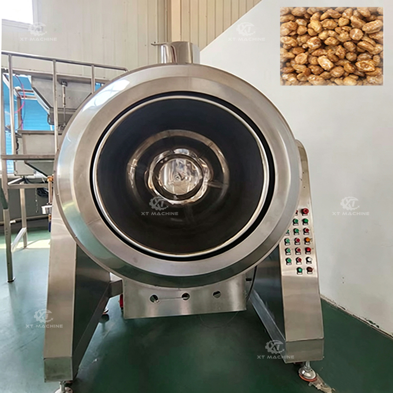Fully Automatic 70kg/batch Temperature Control Roller Roaster Sugar Coating and Heating Machine