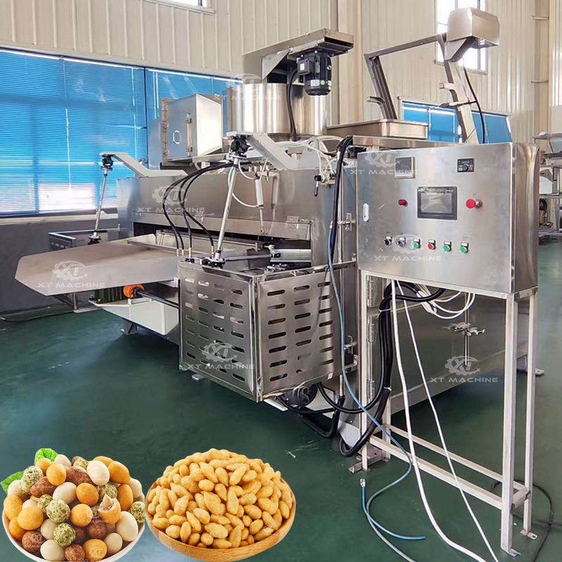 Swing Roaster 100kg/h for Coated Peanuts, PLC Control, Japanese Beans Swing Oven for Nut Processing Plants
