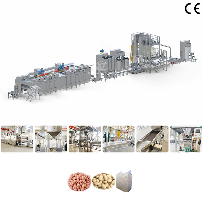 Whole-Kernel Blanched Peanut Production Line Roasted Hazelnut Peeling Machine