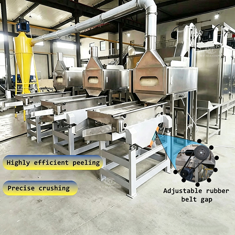 Split Peanut Kernel Blanching Machine Slitting Peeling Machine