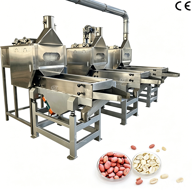 800-1000kg/h Split Peanut Blanching Machine Roasted Peanut Peeler