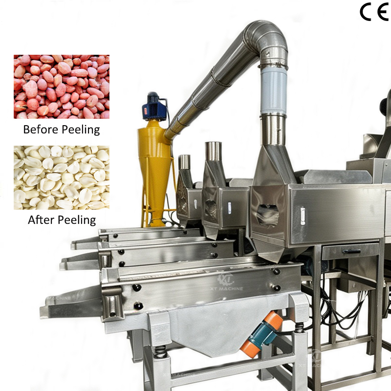 1000-2000kg/h Peanut Slitting and Blanching Machine Air Peeler for Peanut Processing