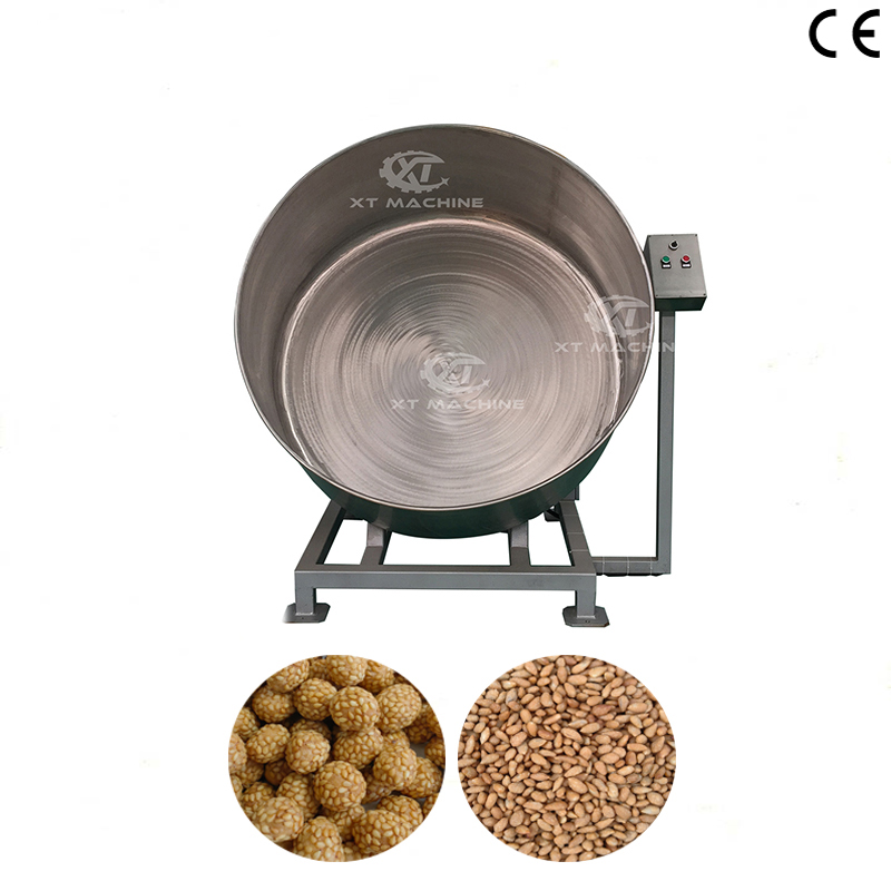 Almond Peanut Corn PLC Batch Coating Machine 35-40kg/batch