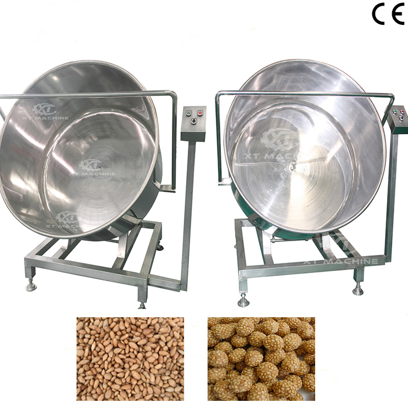 35-40kg/batch Wasabi Almond Rotary Coating Machine Fish-skin Peanuts Making Machine