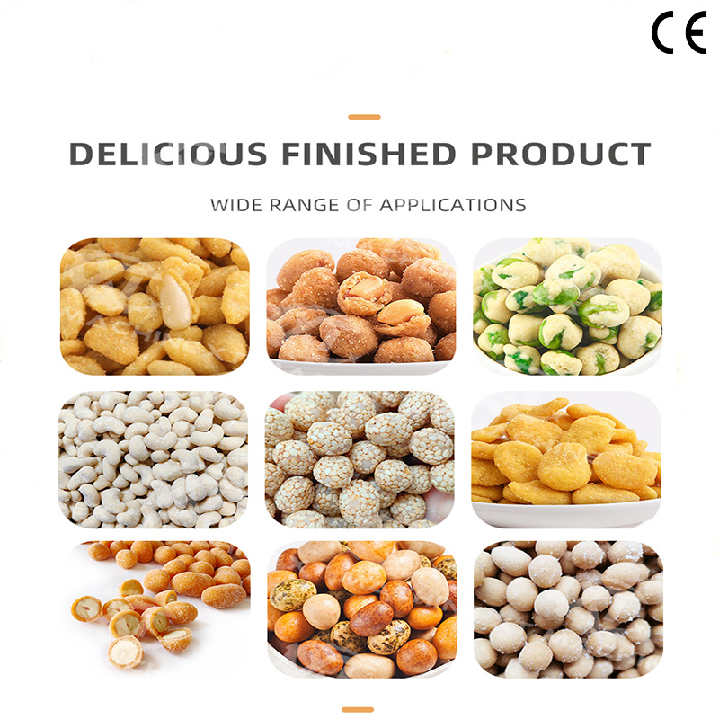 35-40kg/batch Wasabi Almond Rotary Coating Machine Fish-skin Peanuts Making Machine