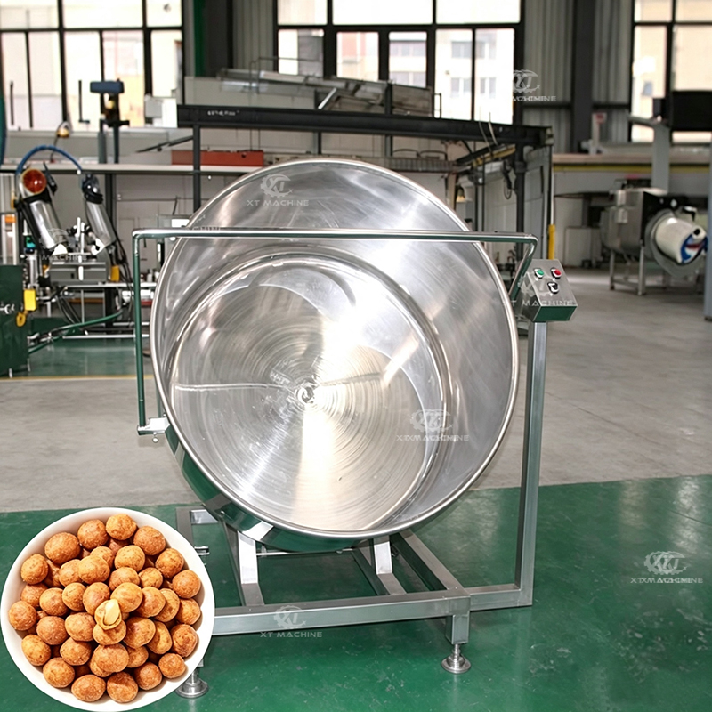 35-40kg/batch Wasabi Almond Rotary Coating Machine Fish-skin Peanuts Making Machine