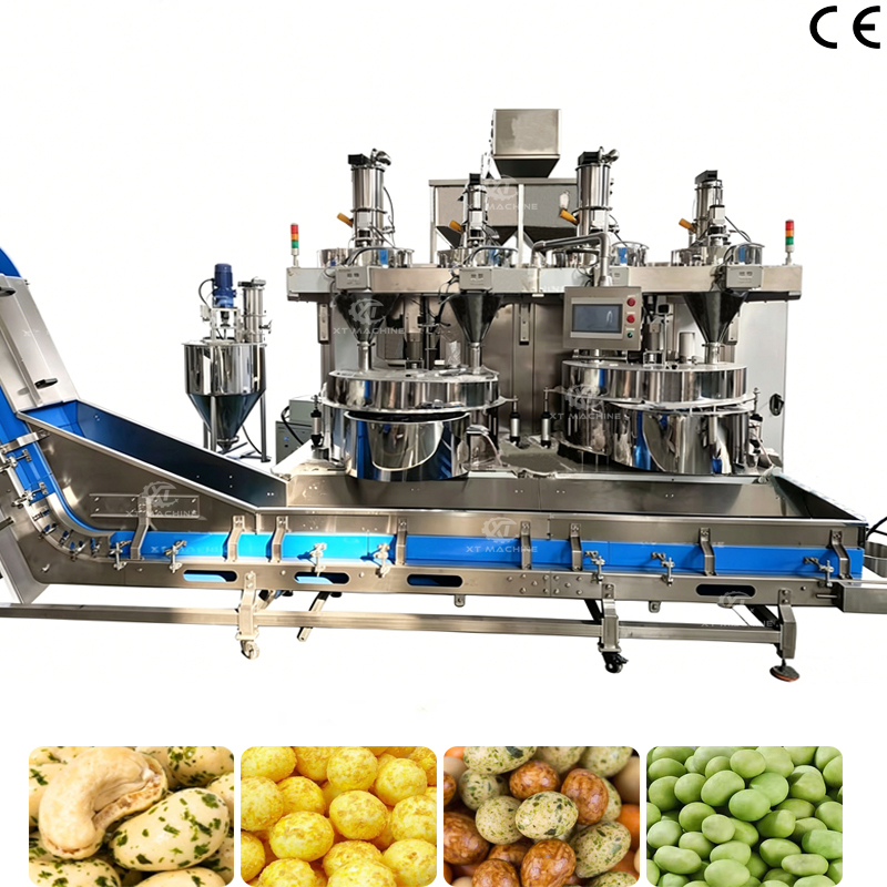 Coated Peanut Burger Making Machine Seaweed Cashews Coating Machine