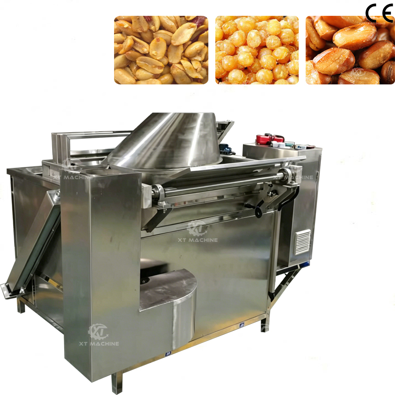 Semi-Automatic Gas Fryer for Peanuts Snacks Corn Chips and Beans for Food Processing Plants