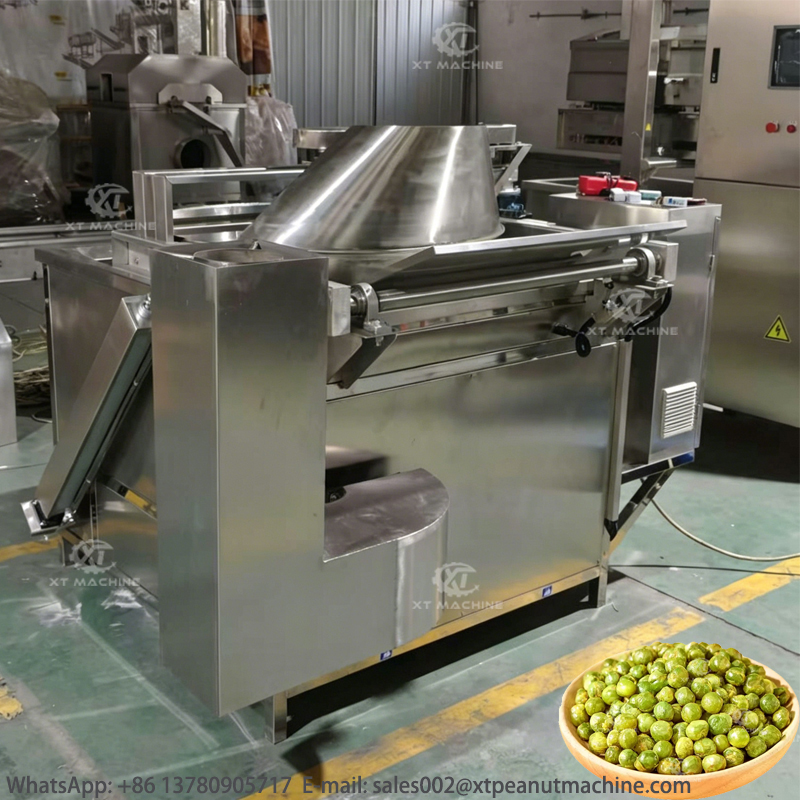 Semi-Automatic Gas Fryer for Peanuts Snacks Corn Chips and Beans for Food Processing Plants